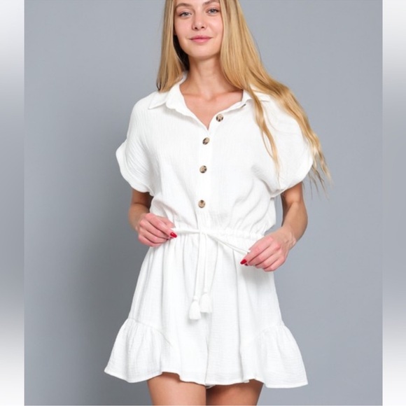 AAKAA button down romper nwt - Picture 1 of 5